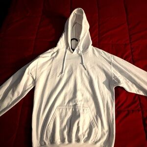 All white hoodie
